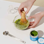 Romi Matcha Ceremonial Blend with bowl whisk and spoon