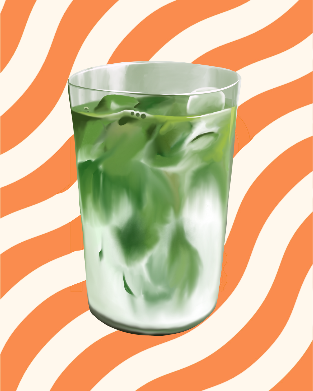 Matcha Latte drawing