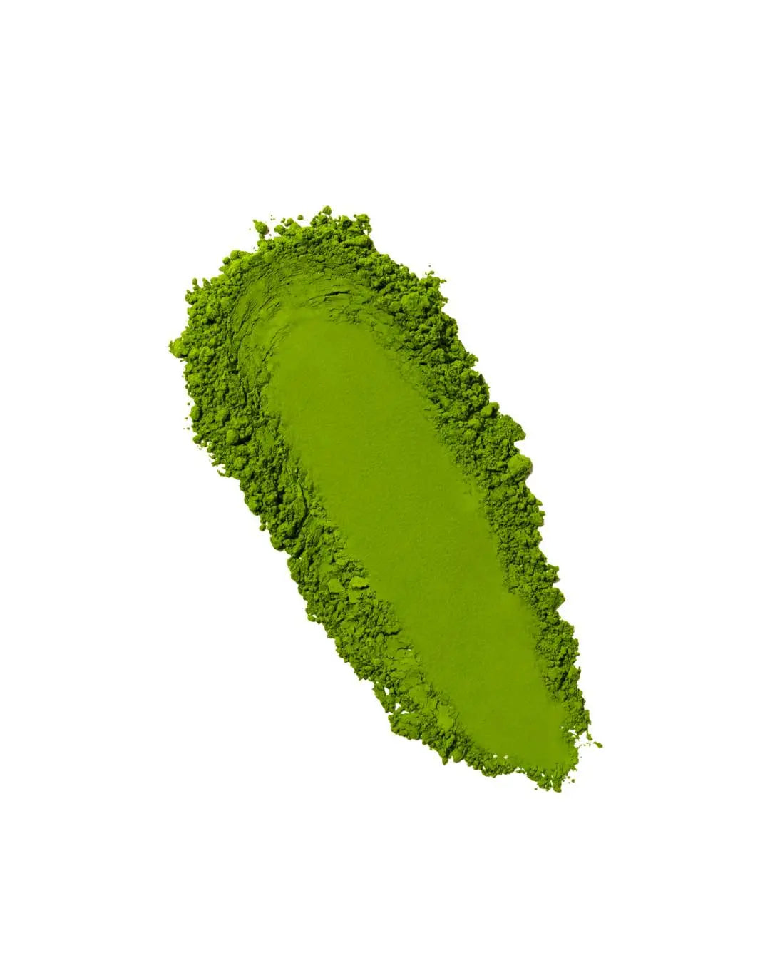 matcha tea powder on white background