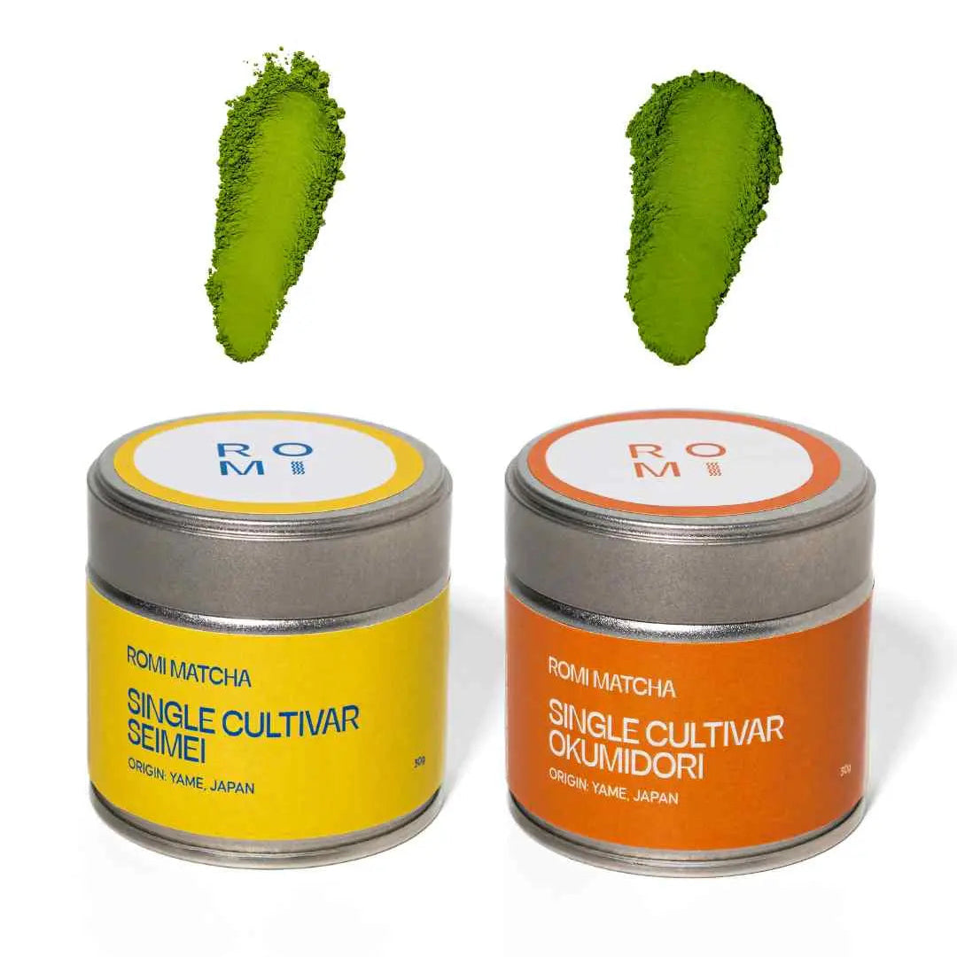 Okumidori and Seimei Single Cultivar - Romi Matcha