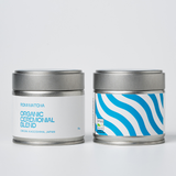 Two Romi Matcha tins including Organic Ceremonial Blend on white background