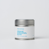 Romi Matcha Organic Ceremonial Blend silver tin on white background