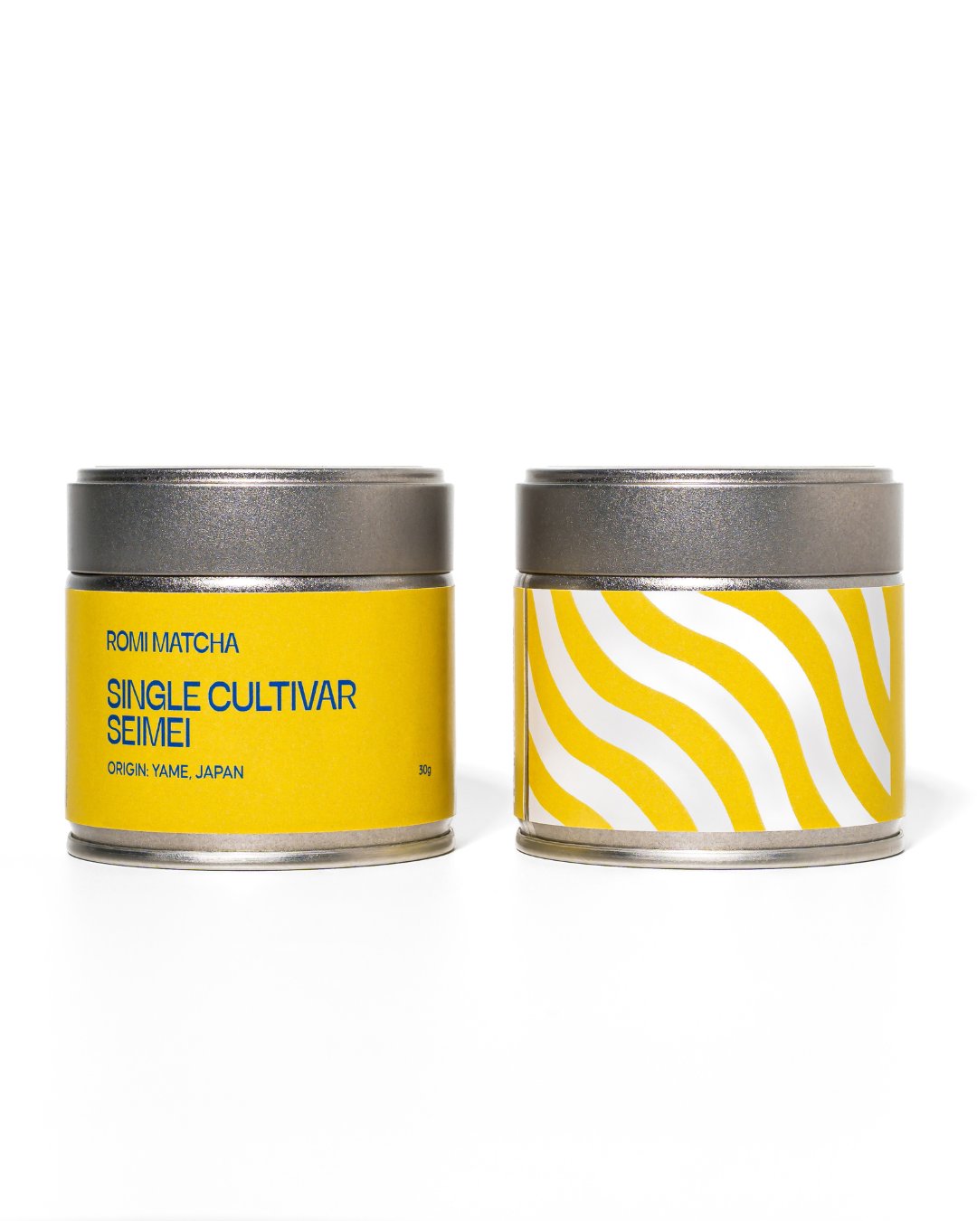 Romi Matcha Single Cultivar Seimei Tin front and back